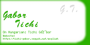 gabor tichi business card